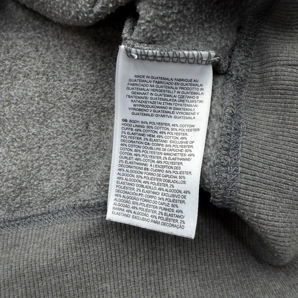 The North Face Mens Gray Bear Graphic Logo Pullover Hoodie Small NF0A3X6O